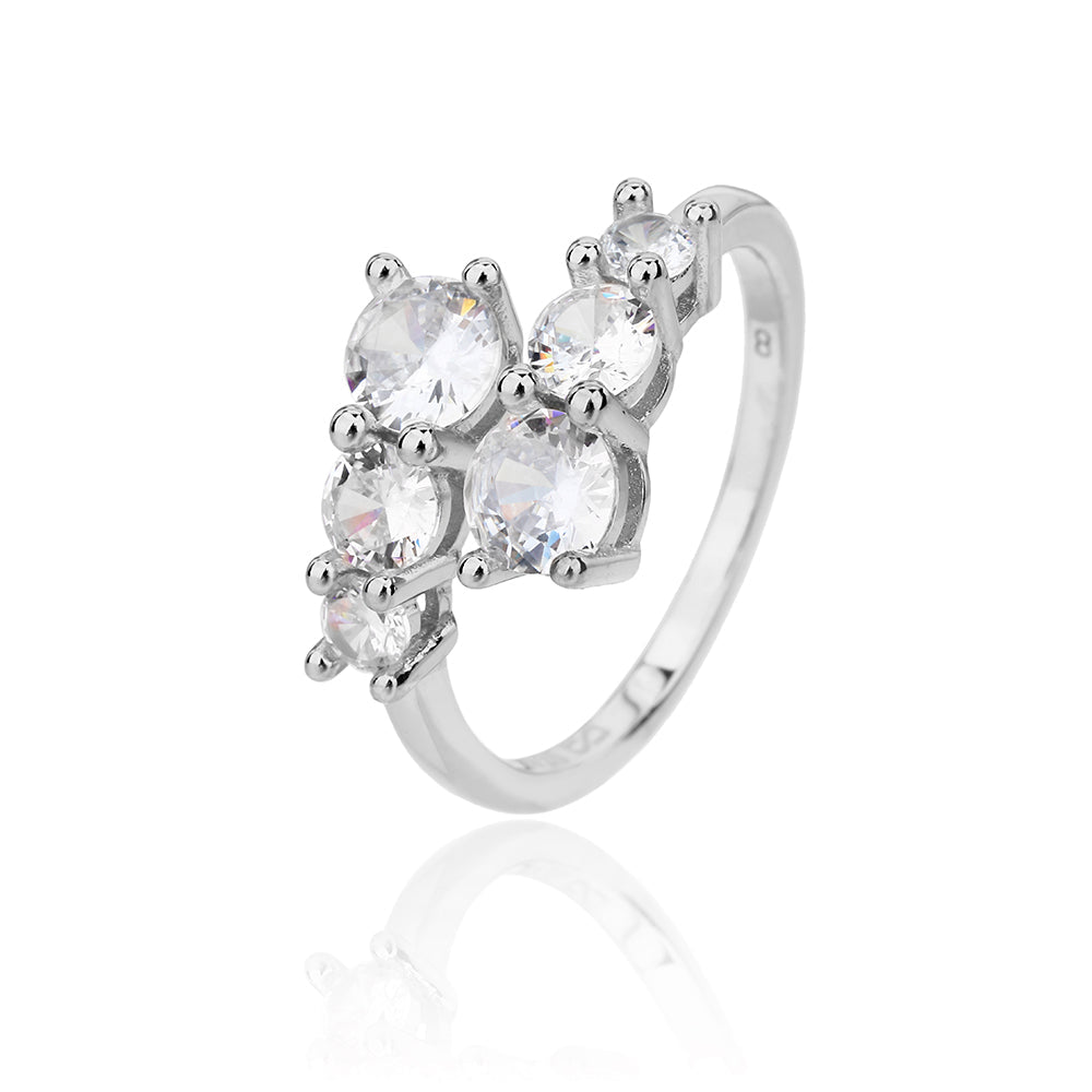 טבעת כסף 925 דגם בארי משובצת זרקונים