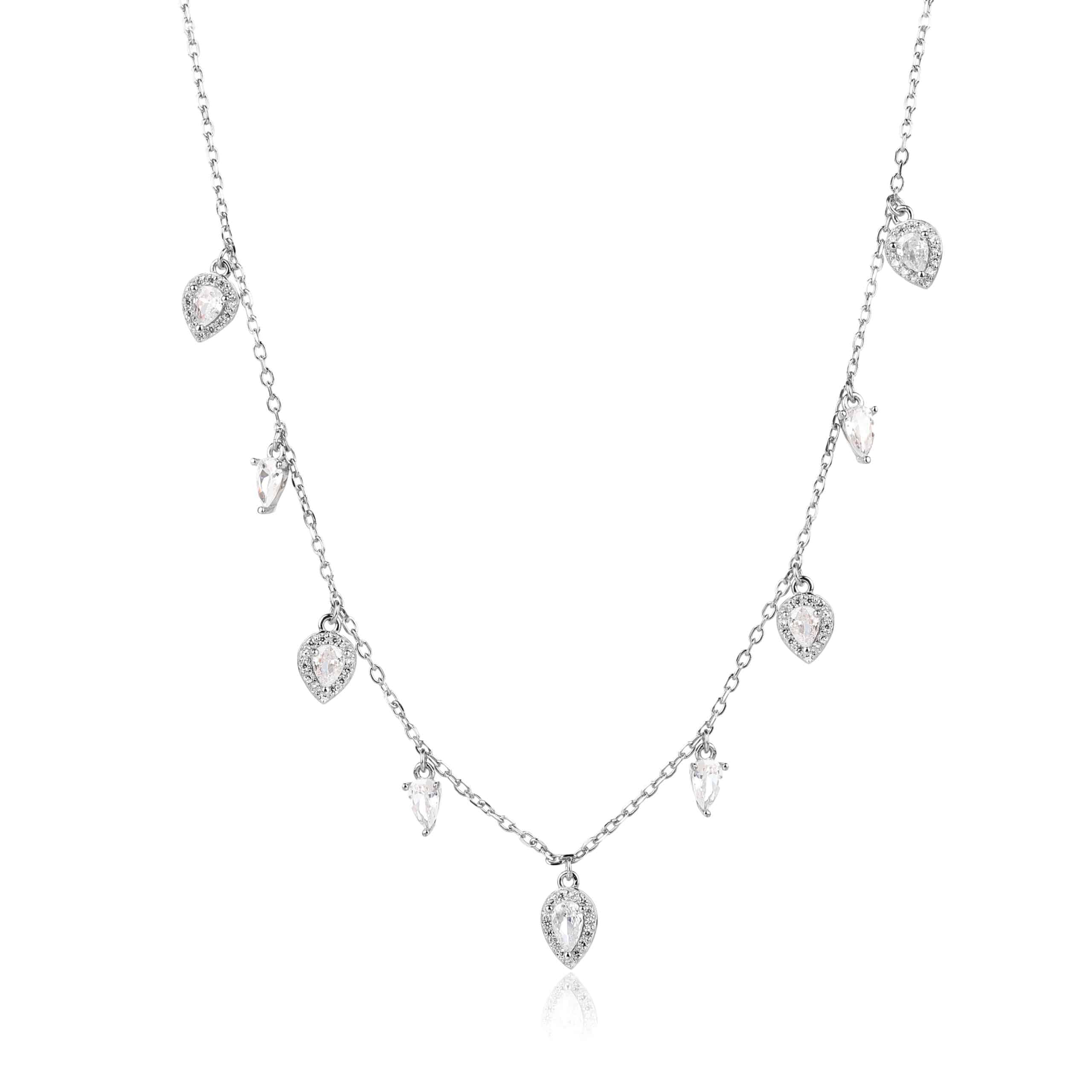 שרשרת צ'וקר משובצת אבני זרקון