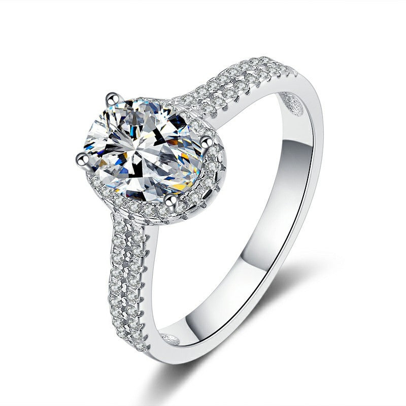 טבעת כסף 925 סולו משובצת זרקונים